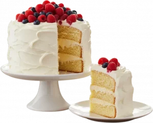 Tarta rellena de crema y nata