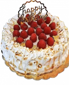 Tarta de mango y merengue